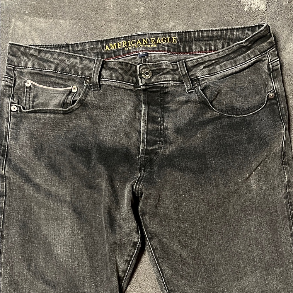 American Eagle Outfitters Men's Dark Gray Skinny Jeans